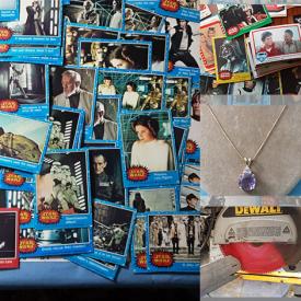 MaxSold Auction: This online auction features StarWars trading cards, souvenir spoons, TV, camping tent, sewing machines, heat press, vintage toys, vintage jewelry, Star Trek collectibles, cameo jewelry, window AC, power & hand tools, Irish drums, vinyl records, comics and much more!