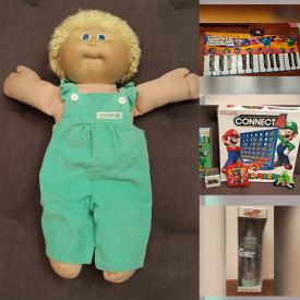 MaxSold Auction: This online auction features collectibles toys, guitars, bikes, TV, small appliances, monitors, kitchen stuff, Hockey bag,  clothes, stuffed animals, Cabbage Patch doll, action figures, kid\'s shoes, Toddler toys, books, games and much more!