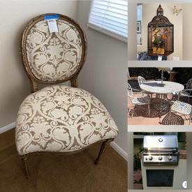 MaxSold Auction: This online auction features a vintage style bench, china cabinet, end tables, mirrors, floor lamp, chandelier, Egyptian marble clock, wall art, Xbox 360 and more!!!