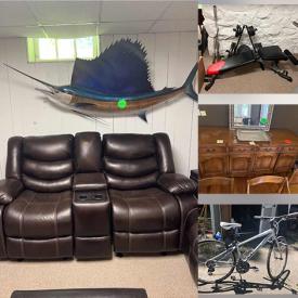 MaxSold Auction: This online auction features an armoire, kid\'s tables, dresser, side table, cabinet, karaoke set, statues, art supplies, massager, dehumidifier, sport equipment, bicycle, fishing rods, elliptical machine, chainsaw and much more!