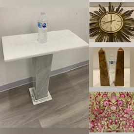 MaxSold Auction: This online auction features MCM teak furniture, lighting, clock, alabaster bookends, and vintage Mexican folk art, art glass, vintage lacquer boxes, original oil paintings, art pottery, room divider, vintage figurine, vintage glass trees, novelty teapot, metal wall art, Indigenous Canadian plaques, antique carpet and much more!