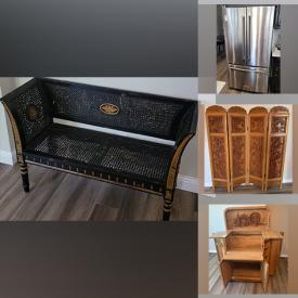 MaxSold Auction: This online auction features media cabinets, hand tools, patio furniture, BBQ grill, decanters, refrigerators, small kitchen appliances, decorative plate, sewing machine, puzzles, carved screen, table lamps, Chinese carved coffee table, carved dry bar, TV, canopy bed and much more!