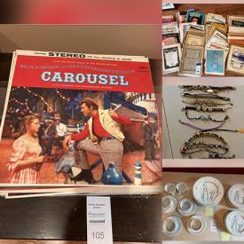 MaxSold Auction: This online auction features costume jewelry, art pottery, fashion watches, handbags, shawls, scarves, perfume bottles, art glass, bell collection, cat collectibles, coloring books, TV, LPs, framed prints, barware, stained glass pictures, small kitchen appliances and much more!