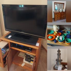 MaxSold Auction: This online auction features framed artwork, 42” Panasonic TV, furniture such as Pennsylvania House dresser, sofa, lobster trap table, recliner, media cabinet, and kitchen stools, lamps, signed duck decoys, DVDs, glassware, small kitchen appliances, HP printer, power tools, fishing gear and much more!