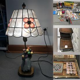 MaxSold Auction: This online auction features antique balloon lady lamp, puzzles, glider rocking chairs, vintage leather chair, balance ball chair, carved ducks, oil lamps, table lamps, chandeliers, floor lamps, art pottery, toys, sports equipment, office supplies, brain teaser toys, yarn, small kitchen appliances, art supplies, children’s books, collector plates, camping gear and much more!