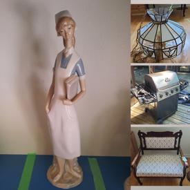 MaxSold Auction: This online auction features Robert Bateman prints, small kitchen appliances, Lladro figurine, Royal Doulton figurines, art glass, soapstone sculpture, teacup/saucer sets, dressers, bedding, decorative plates, sofa bed, glider rockers, skis, golf clubs, vintage wood desk, office supplies, BBQ grill, garden & hand tools, Acorn stair lift and much more!