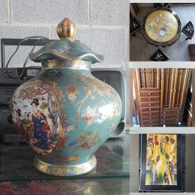 MaxSold Auction: This online auction features costume jewelry, new beauty products, organizer, air purifiers, an NIB sake set, floor jack, framed & unframed wall art, desk, Oak bedroom furniture and much more!