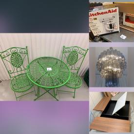 MaxSold Auction: This online auction features bistro table & chairs, leather sectional sofa, hand tools, art glass, small kitchen appliances, toys, office supplies, glass disc chandelier, teacup/saucer sets, stamps, cedar chest, kitchen island, display cabinets and much more!