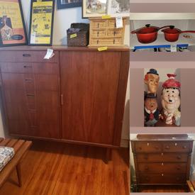 MaxSold Auction: This online auction features baseball collectibles, Le Creuset pans, table lamps, books, Laurel & Hardy collectibles, bookshelves, area rugs, small kitchen appliances, MCM dresser and much more!