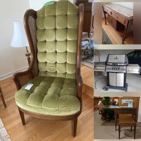 MaxSold Auction: This online auction features furniture such as a cedar chest, dresser, patio table, desk, kitchen table, armchairs, sofa, sideboard, Gibbard drop leaf table, curio cabinet, Stoneycraft bedroom furniture and more, rugs, crystalware, Lladro, Wedgwood, silverplate, prints, kitchenware, stepladder, small kitchen appliances, vacuum, toys, electronics, tool box, gardening tools, BBQ grill, linens, sports pennants and much more!