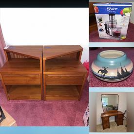 MaxSold Auction: This online auction features vintage furniture, small kitchen appliances, kitchen hutch, vintage organ, owl collectibles, table lamps, collector plates, animal statues, vinyl records, steins, sleeper sofa, wheelchair, antique dresser & vanity and much more!