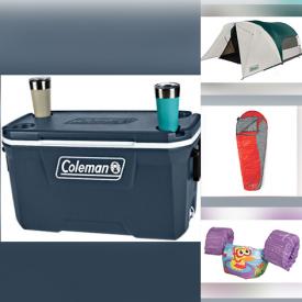 MaxSold Auction: This Country Camping Extravaganza Online Auction features New items such as Coleman coolers, Coleman screen house, Coleman tents, sleeping bags, propane stoves, youth sleeping bags, broadband chairs, lanterns, road trip grill, puddle jumpers, dry gear bags and much more!