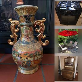 MaxSold Auction: This online auction features Royal Doulton, silver plate, Jenn-Air gas stove, GE washer dryer, furniture such as 3 seat sofa, side tables, vintage console table, and Malcolm china cabinet, lamps, books, framed wall art, costume jewelry, small kitchen appliances, planters and much more!