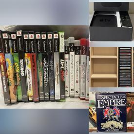 MaxSold Auction: This online auction features video game system, CDs, LPs, DVDs, children’s books, puzzles, cookbooks, travel books, novels, video games, textbooks and much more!