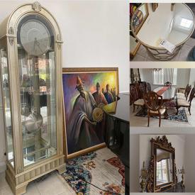 MaxSold Auction: This online auction features items such as Grandfather Clock, Artwork, Weber Piano, Bench, Pedestal, Brass Statue, Side Tables, Coffee Table, Floral Arrangement, Oil Painting, Floor Vases, Side Table and much more!