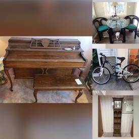 MaxSold Auction: This online auction features furniture such as chairs, bookshelves, desk, couch, secretary and more, rugs, decor, lamps, bird figurines, small kitchen appliances, art, piano, stemware, books, TV stand, Spode Christmas decor, glassware and much more!