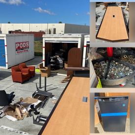 MaxSold Auction: This online auction features various items such as modular furniture, conference table, mini-fridge, screws, busway tap boxes, Other Data Center related items, cabling, and tools. Two Lobby Chairs normal wear and tear, small stain.