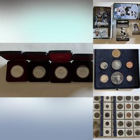 MaxSold Auction: This online auction features collection of coins from various part of the World, Canadian coins, US pennies, US silver coins, Royal Canadian mint pure silver coins, collection of trading cards, Wade figurines, World bank notes, Uncirculated Canadian bills and much more!