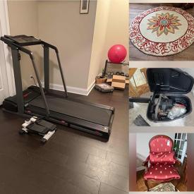 MaxSold Auction: This online auction features office supplies, stereo components, bar accessories, cameras, exercise equipment, paint supplies, power tools, pet supplies, NIB electric projector screens, chainsaw, sports equipment, toys and much more!