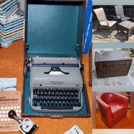 MaxSold Auction: This online auction features Lighters, Art Supplies, Patio Chairs, Side Tables, Red Vinyl Barrel Chair, Office Chair, Swivel Chair, Office Chair, Swivel Chair, Speaker, Folding Table and much more.