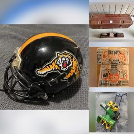 MaxSold Auction: This online auction features garden tools, bar fridge, sports collectibles, golf clubs, power tools, snowblower, vintage bottles, vintage tools, antique books, loveseat, metal sculpture, stamps, spinning wheel, garden art, small kitchen appliances, coins and much more!