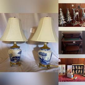 MaxSold Auction: This online auction features Christmas decor, home decor, stemware, vintage Disney ornaments, fine china, framed wall art, dishware, glassware, sewing supplies, vintage collector dolls, vintage desks, bistro set and much more!