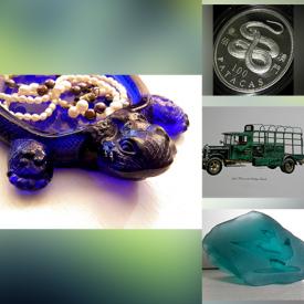 MaxSold Auction: This online auction features a blue cobalt glass turtle, handpainted East Indian wall hanging, figurines, sculptures, vintage barometer, pottery basket, vases, jewelry, antique sewing scissors, coins, Tibetan sculpture, Asian bookends, sterling pendant and more!