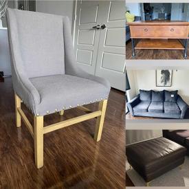 MaxSold Auction: This online auction features furniture such as a console, wooden nightstand, leather ottoman, metal end table, sofa and more!