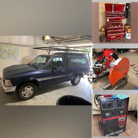 MaxSold Auction: This online auction features 94 Toyota pickup, metal working machines, Maytag refrigerator, file cabinets, lumber, sheet metal, automotive parts, refrigeration parts, plumbing supplies, power tools, drywall lifts, and much more!