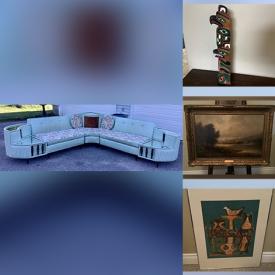 MaxSold Auction: This online auction features items like garden urns, paintings, tables, chairs, sideboard drawers, mirrors, figurines, hutch, mixing bowls, costume jewelry, vintage items, DVDs, signed baseball, records, sectional sofa, electronics, bed frames, vacuum cleaners and much more!