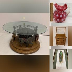 MaxSold Auction: This online auction features vintage Fenton glass, costume jewelry, decorative plates, vintage Belleek, antique oak commode, art glass, vintage Swarovski crystal, vintage Pyrex, vintage Chinese snuff bottles, antique oil paintings, vintage cedar chest, depression glass and much more!