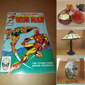 MaxSold Auction: This online auction features vintage items such as watch, toys, milk glass, tools, Lionel model trains, and vinyl records, drone, sports trading cards, video game consoles, coins, art pottery, decanter, costume jewelry, stained glass lamps and much more!