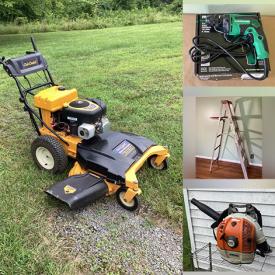 MaxSold Auction: This online auction features lawnmower, chest freezer, power yard tools, comics, video games, NIB ceiling fan, printer, fashion jewelry, power & hand tools, crocks, bicycle, action figures, stroller, vintage vinyl records, and much more!