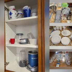 MaxSold Auction: This online auction features items such as Painting, Magic Bullet, Mugs, Glasses, Drink Dispenser, Serving Trays, Tins, Serving Bowls, Collectible Plates, Tea Cups, Crystal Glasses, Dining Table, chairs, Sectional Couch, Entertainment Center, Wall Clock and much more!