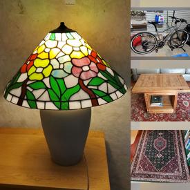 MaxSold Auction: This online auction features Tyco train set, stained glass lamp, furniture such as oak dresser, Lee Industries sofa, end tables, wrought iron tables and storage shelving, area rugs, books, Cannondale bicycle, pressure washer, small kitchen appliances, DVDs, power tools and much more!