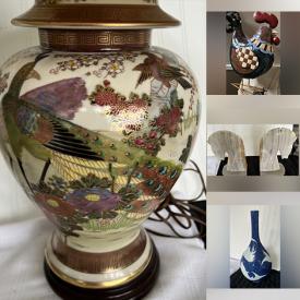 MaxSold Auction: This online auction features a coffee maker, lamps, vase, Japanese square trinket dish, vintage Farberware set, Golden Eagle Clipper Ship, fall decor, vintage tricycle and much more!