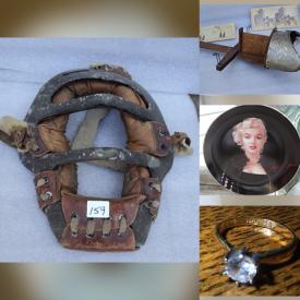 MaxSold Auction: This online auction features signed prints, coins, Marilyn Monroe collectibles, Elvis Presley collectibles, vintage tins, tools & bottles, carved wood animals, ephemera items, vintage sports equipment, Coca-Cola Collectibles, model kits and much more!