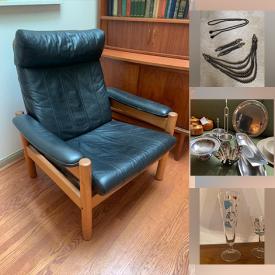 MaxSold Auction: This online auction features framed wall art, crystalware, antique butter churn, vintage teak and leather chairs, teak vanity, MCM barware, stoneware, small appliances, costume jewelry and much more!