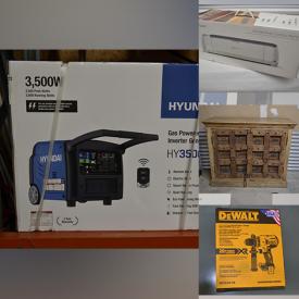 MaxSold Auction: This online auction features air pods, Dyson canister vacuum, Hyundai gasoline generator, DJI Mavic mini, Stihl chainsaw, welder, Samsung curved monitor, Cricut maker, immersion blender, vintage cabinet, Dewalt drill and much more!