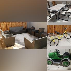 MaxSold Auction: This online auction features jewelry, furniture, electronics, collectibles, outdoor furniture, binoculars, chaffing dish, cameras, signage, CDS, VHS, purse and wallets, silverware, trike, pedal car, marbles, fire king plates, figurines, barware, albums and much more!