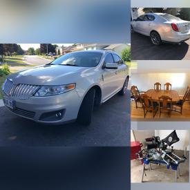 MaxSold Auction: This online auction features 2009 Lincoln, Wedgwood collector plates, small kitchen appliances, dressers, stereo components, power tools, golf clubs, chain saw, camping gear, BBQ grill, patio furniture, DVDs, vinyl records,  office supplies, garden decorations, recliner and much more!