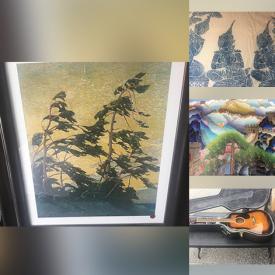 MaxSold Auction: This online auction features Tom Thompson print, Asian rubbing, Mexican silver jewelry, vintage acoustic guitar, Indigenous art, Queen Elizabeth collectibles, vinyl records, vintage oil lamps, power & hand tools, Ac unit, Hockey memorabilia, sewing supplies, sports trading cards and much more!