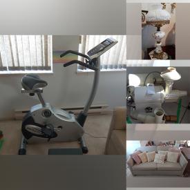 MaxSold Auction: This online auction features Electronics and TV Stand, Chair, Dresser, Dresser, Desk and Side Table, Mugs and Glasses, Exercise Bike, Juicer, Food Slicer, cabinet and much more!