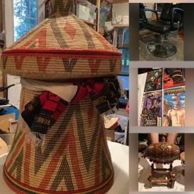 MaxSold Auction: This online auction features Ethiopian instruments, art & baskets, TV, gaming gear, vintage children’s gear, jewelry, watches, board game, vintage books, vinyl records, toys, power & hand tools, barber pump chair, metal detector, hockey memorabilia, coins, comics and much more!