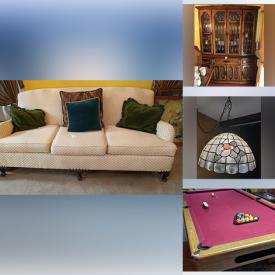 MaxSold Auction: This online auction features an American Drew hutch, sectional sofa, coffee table, triple dresser, side tables, appliance such as power juicer, kneading massager, and a Cuisinart frozen yogurt, ice cream, and sorbet maker, pool table, slim cycle and much more!