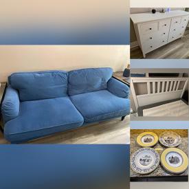 MaxSold Auction: This online auction features items such as Sofa, Cushions, Wall Art, Dining Room Table, Wood Chairs, Wall Clock, Ottoman, Mobile Air Conditioner, Tv, Tv Stand, Deck Chairs, Electric Kettle, Toaster, Floor Fans, Floor Lamp, Dresser, kitchen scale and much more!