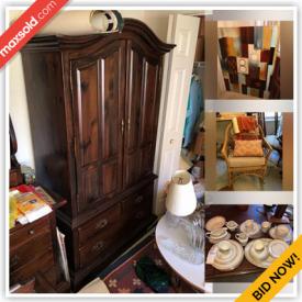 MaxSold Auction: This online auction features Royal Doulton, furniture such as triple dresser, armoire, coffee table, wingback chair and secretary desk, framed wall art, books, Casio keyboard, lamps, vintage albums, glassware and much more!