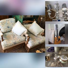 MaxSold Auction: This online auction features Limoges, crystal ware, Lenox, sterling silver, furniture such as antique chair, antique marble top table, sofa, and wooden wardrobe, small kitchen appliances, lamps, DVDs, books, acoustic guitar, chandeliers, costume jewelry, exercise equipment and much more!