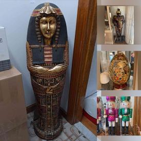 MaxSold Auction: This online auction features small kitchen appliances, women’s shoes & boots, teapots,  medieval suit of armor, bar cart, nutcrackers, dog supplies, craft supplies, costume jewelry, children’s books, board games, toys and much more!