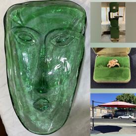 MaxSold Auction: This online auction features vintage gold jewelry, contour saw, boat motor, TV, Bryer horse collection, chainsaws, rock & crystal collection, vintage LLadro figure, Roseville pottery, carnival glass, art glass, vintage musical teapots, steins, Hull & Weller pottery, vintage insulators, marionettes, vintage bottles, fishing gear, power & hand tools, lawnmower, outdoor portable heater, terra-cotta pots, live plants, patio furniture and much more!
